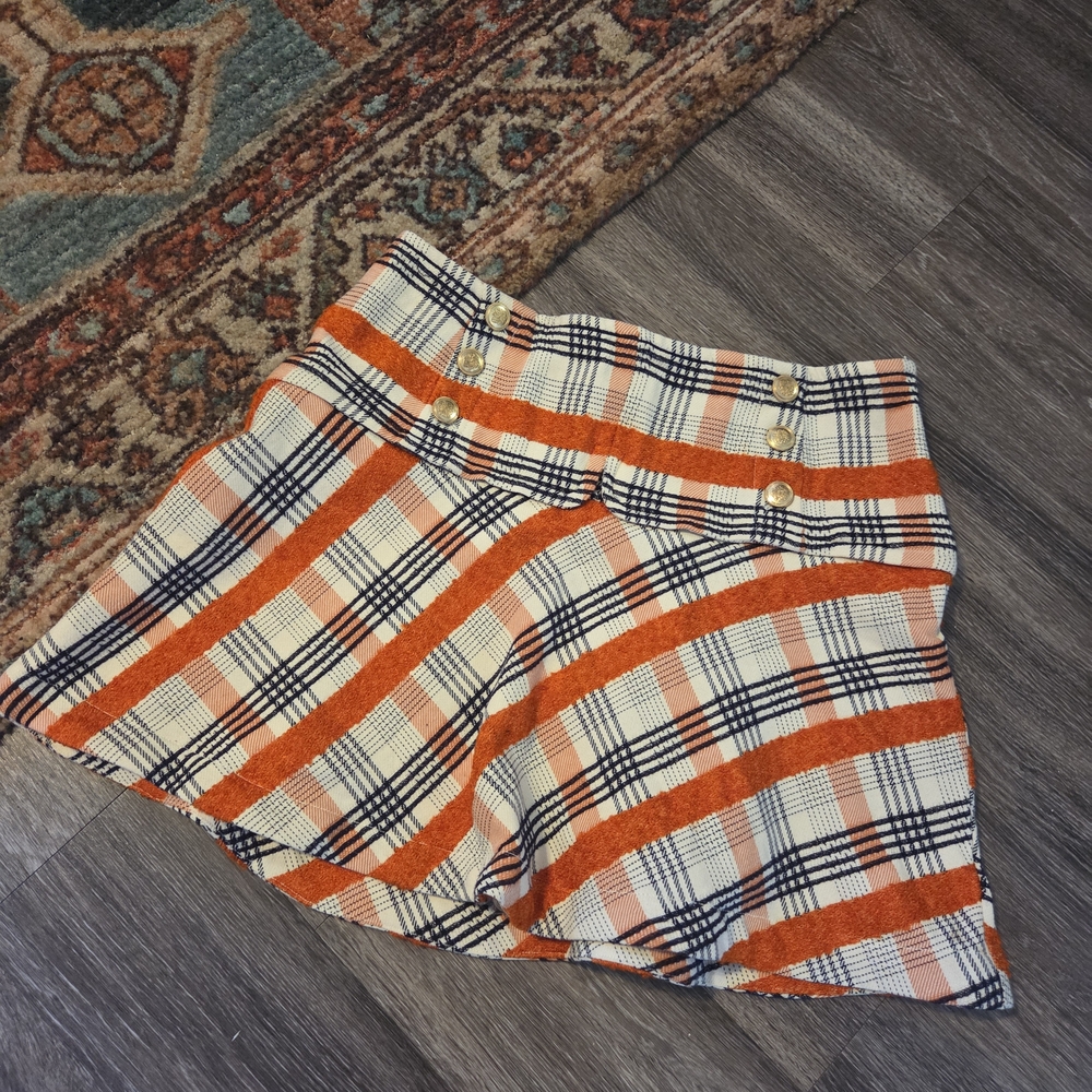 NWT Anthropologie Plaid Skirt